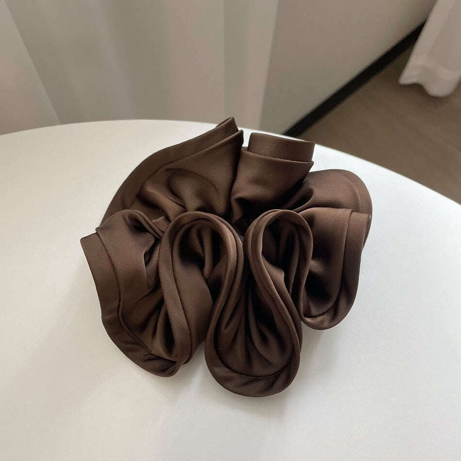 Korean Fashion Big Size Scrunchie Ruffle Hair Bands