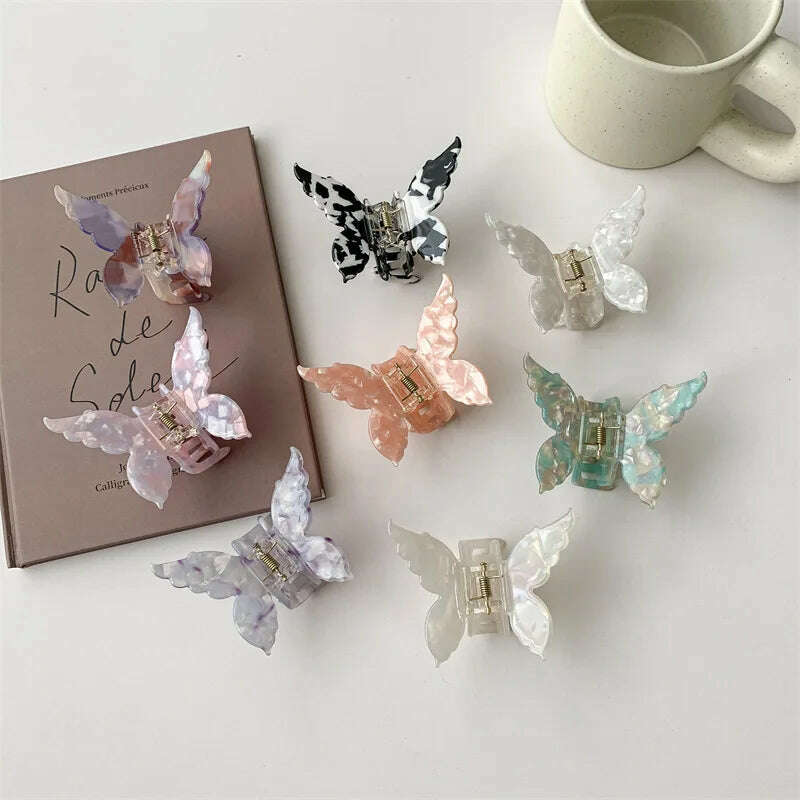 Vintage Butterfly Acetate Hair Claw Clip