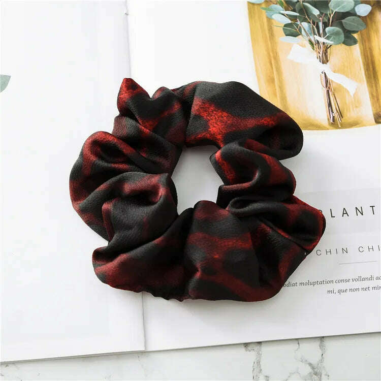 Soft Animal Leopard Print Hair Scrunchie