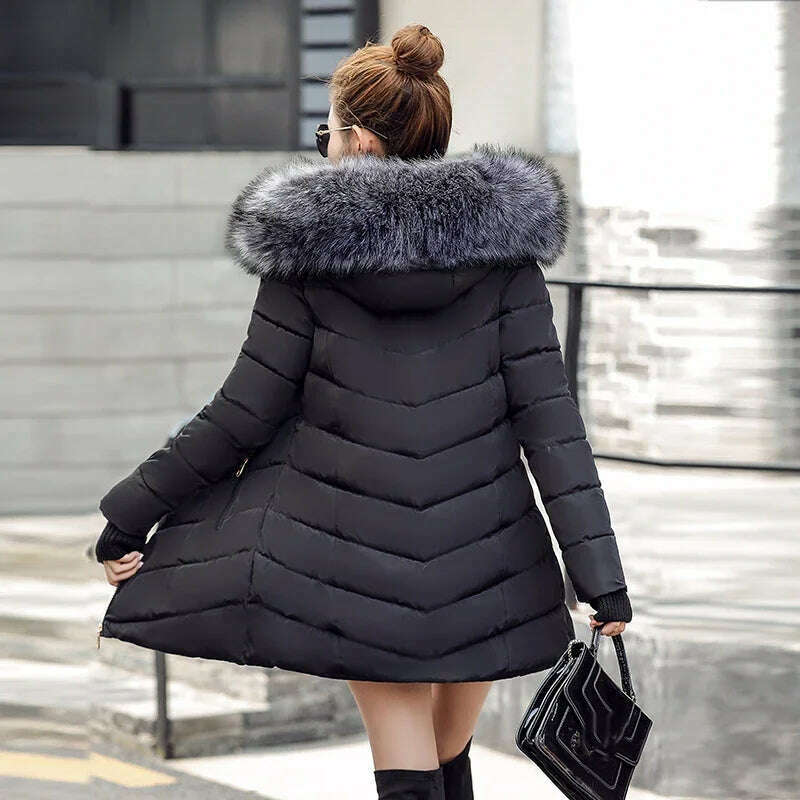 Fashion Slim Winter Jacket – Cotton Padded, Warm, Long Parka - D&M Boutique