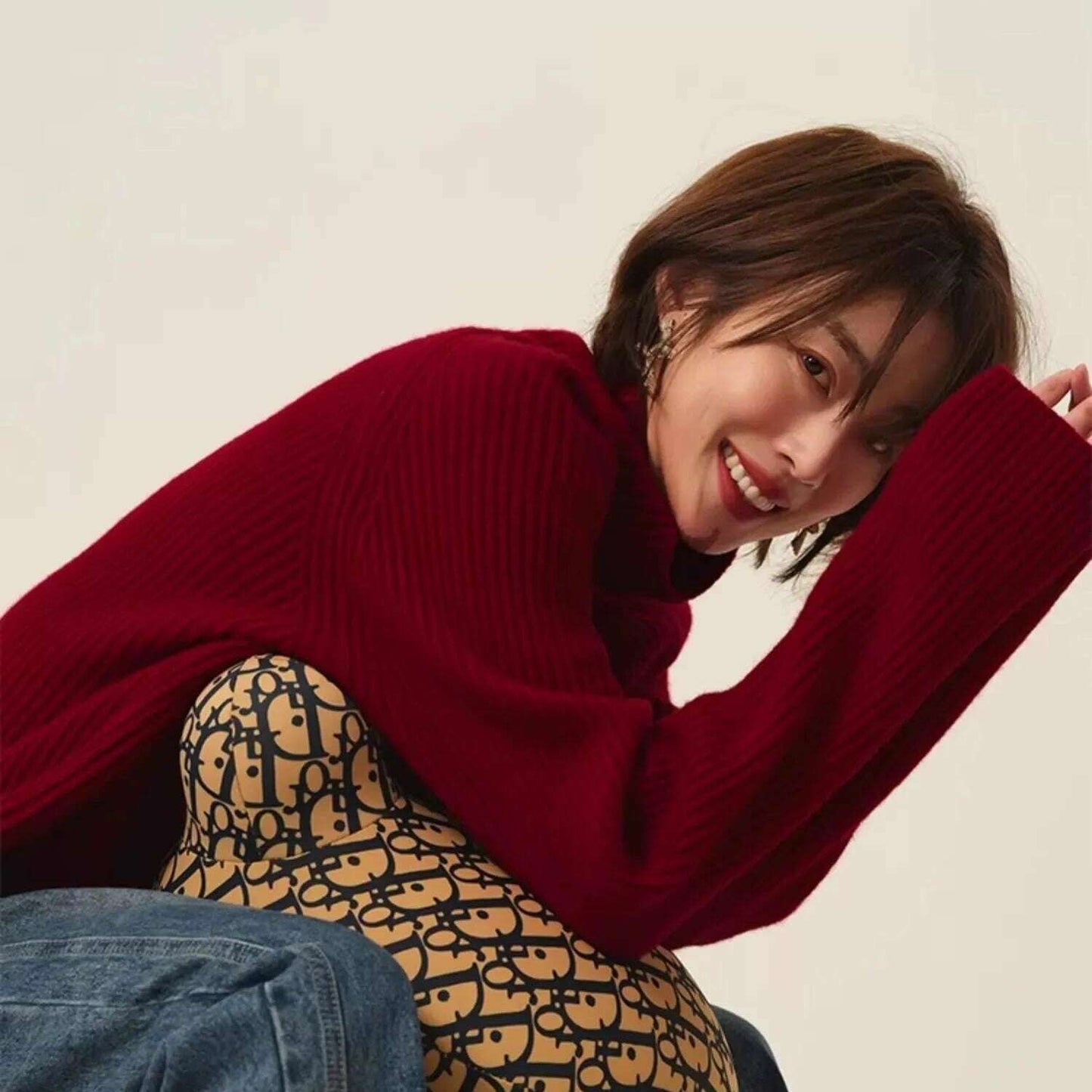 100% Cashmere Turtleneck Sweater – Loose Long Sleeve - D&M Boutique