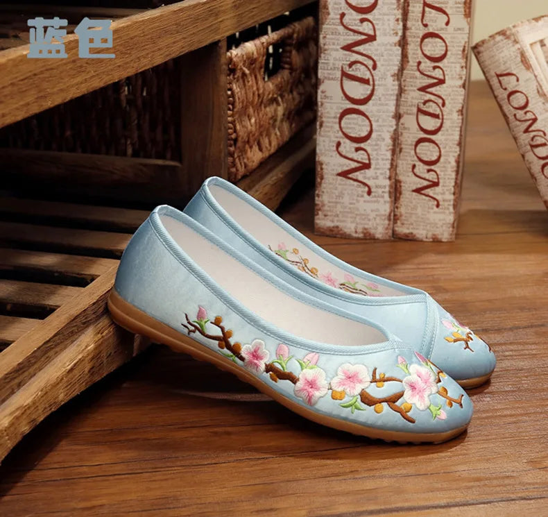 Comemore Embroidered Flats - Stylish & Comfortable