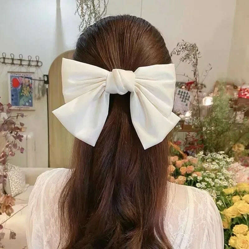 Elegant Fabric Hair Bow Hairpin
