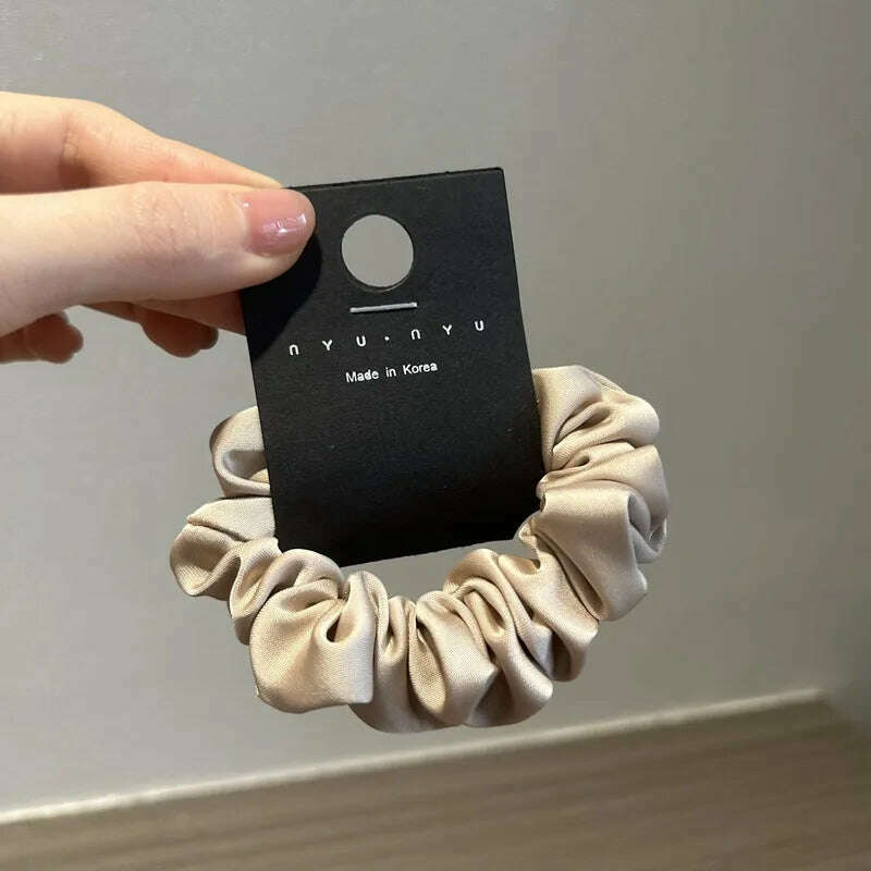 Korean Charm Elegant Satin Hair Loop Scrunchies