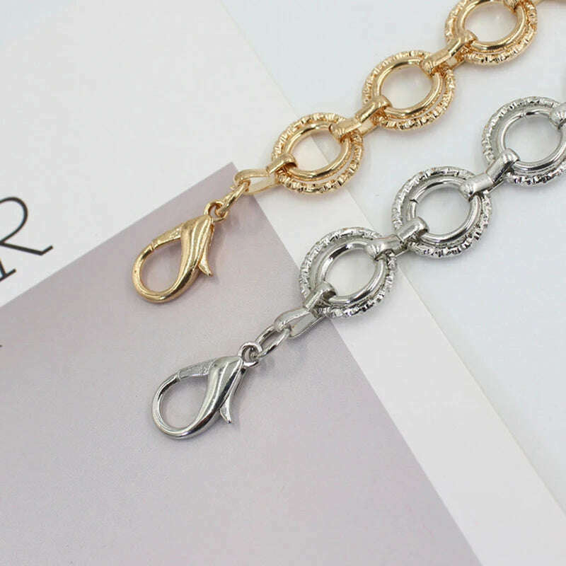 Fashion Circle Metal Waist Chain Belt – Gold & Silver