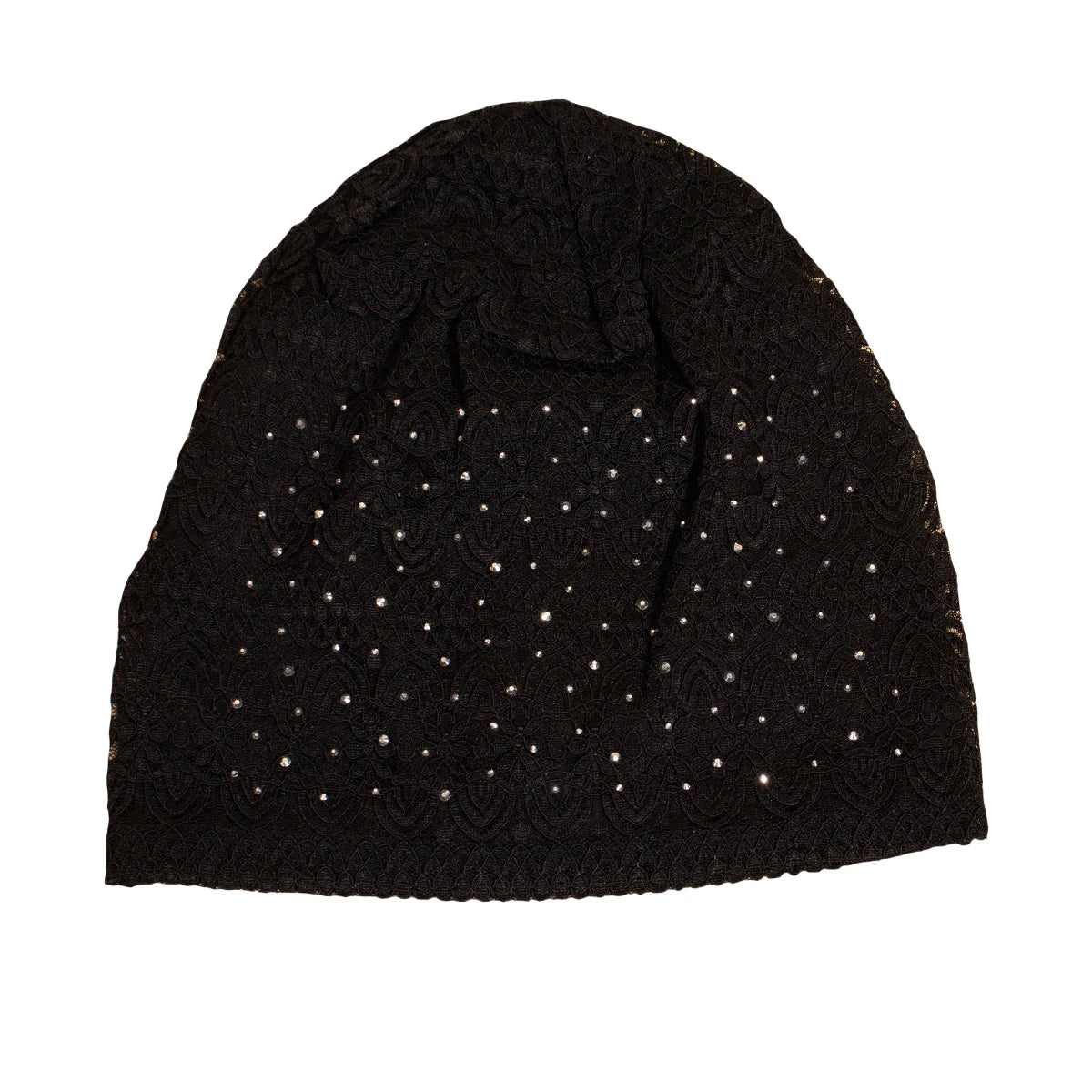 Women Fashion Lace Beanies Cap Rhinestone flower lace breathable spring summer beanie caps