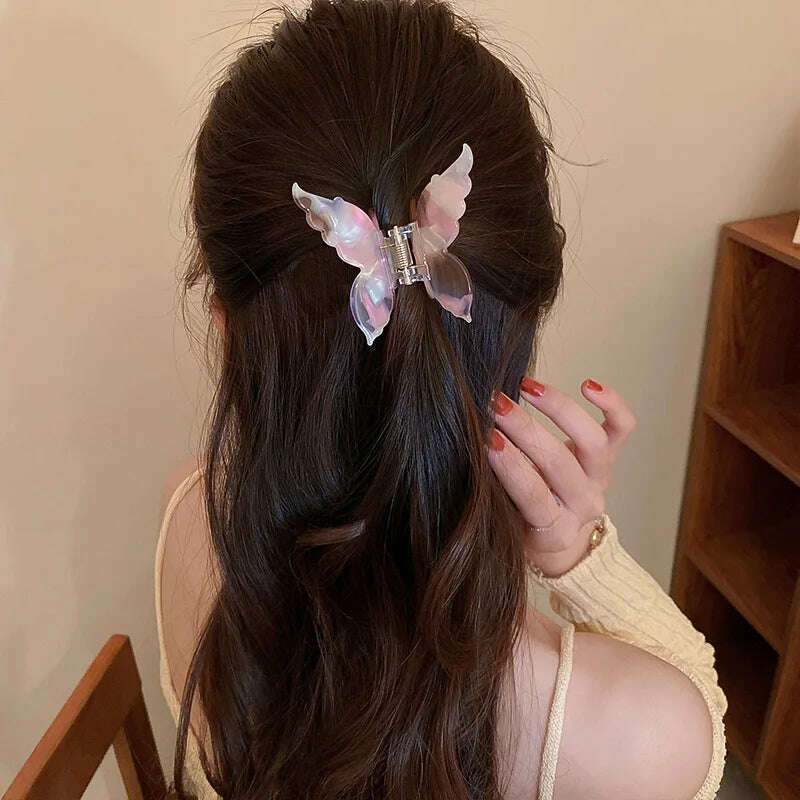 Vintage Butterfly Acetate Hair Claw Clip