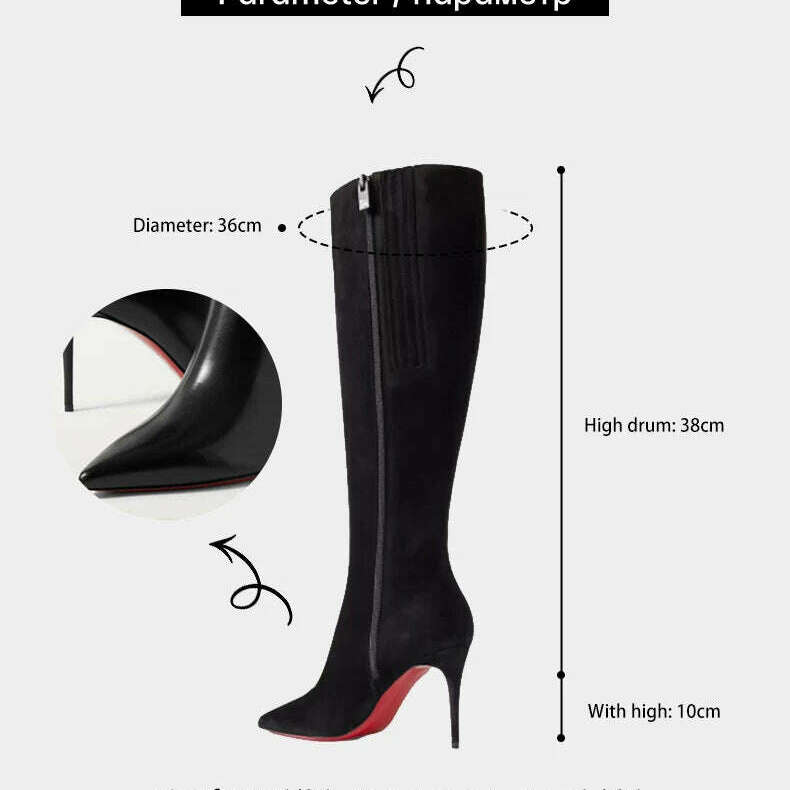 Ods Pointed Toe Knee High Boots