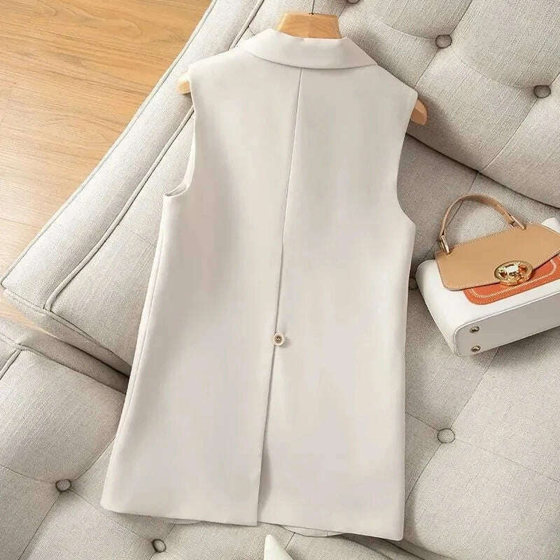 2024 Women's Striped Slim Blazer Vest – Chic & Stylish - D&M Boutique