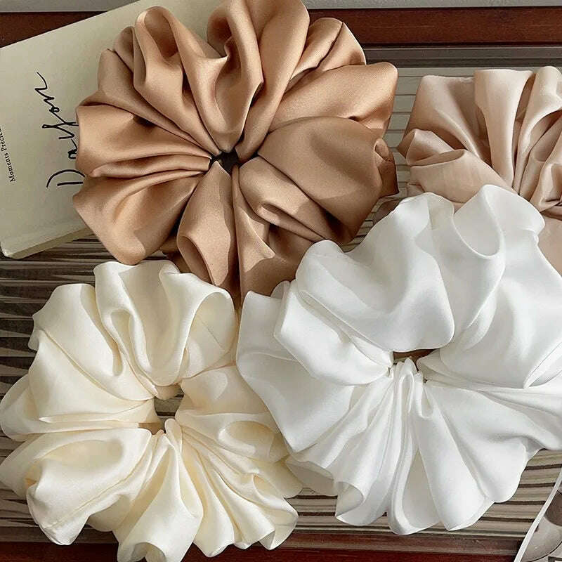 Oversize Satin Scrunchies Elastic Hair Bands