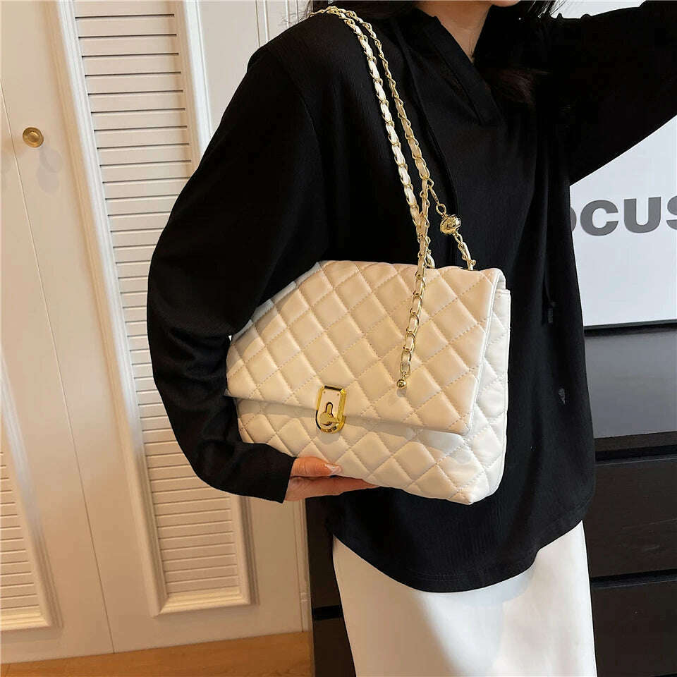 Burminsa Quilted Chain Shoulder Bag for Women