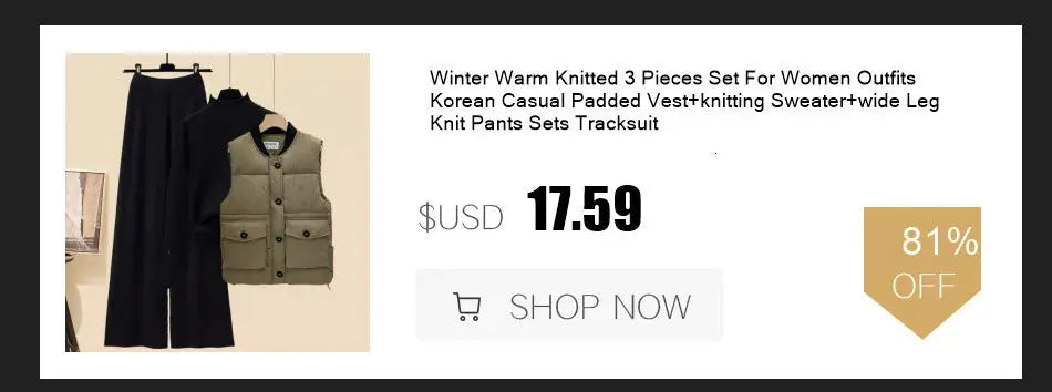 Autumn Winter Knitted 3-Piece Set: Vest, Shirt & Pants - D&M Boutique