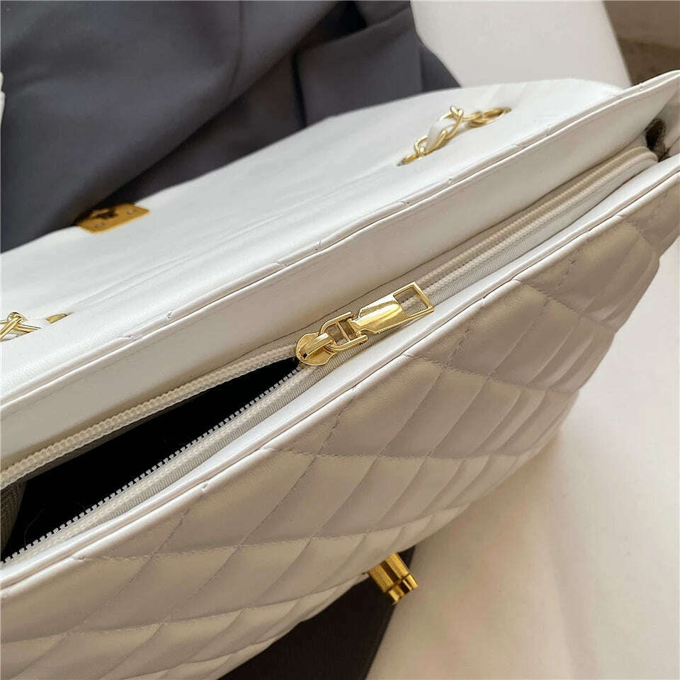 Burminsa Quilted Chain Shoulder Bag for Women