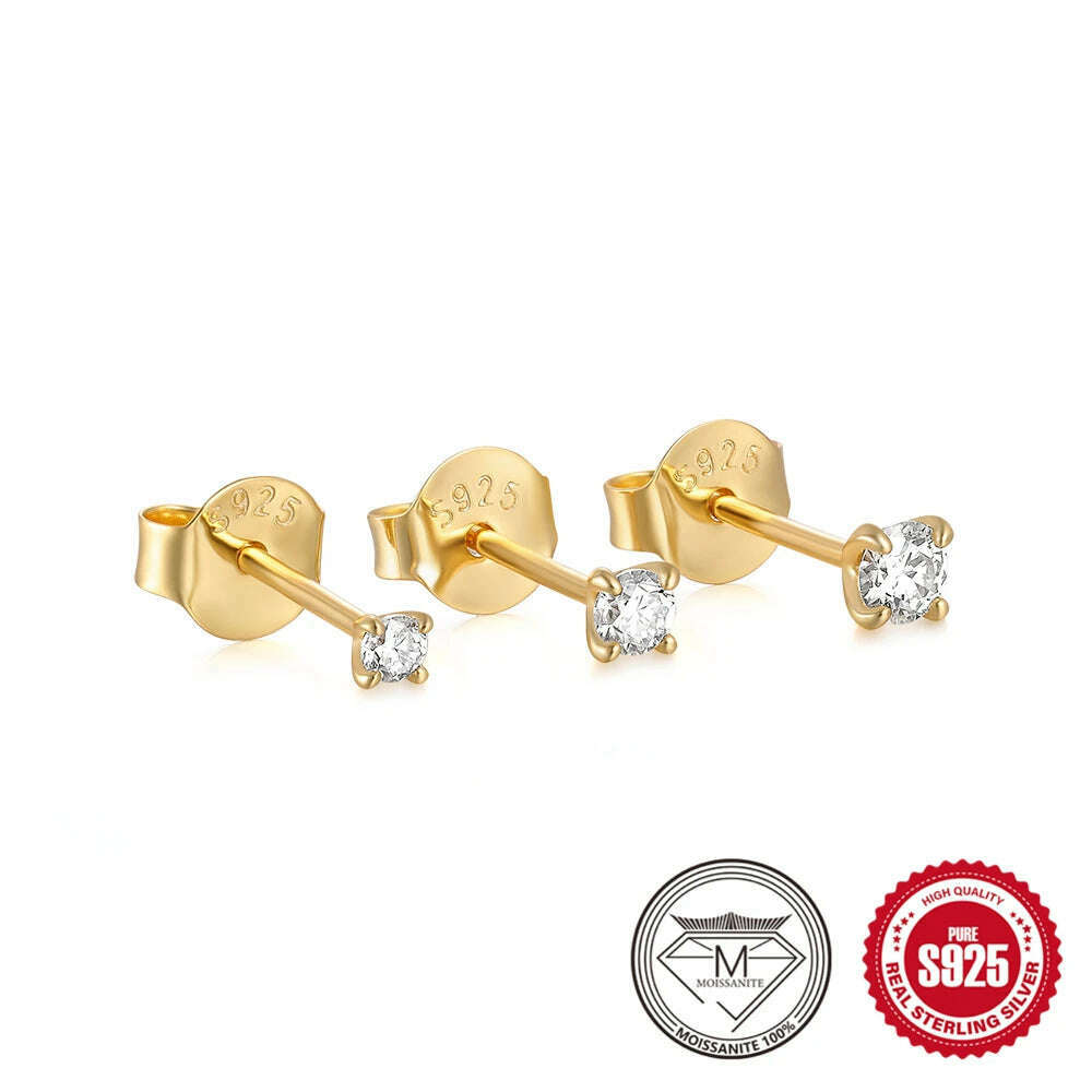 CANNER 0.5-1.2 Carat Moissanite Stud Earrings – 925 Sterling Silver
