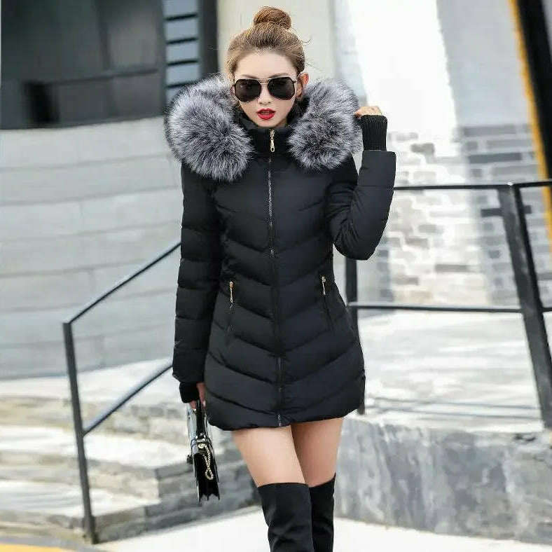 Fashion Slim Winter Jacket – Cotton Padded, Warm, Long Parka - D&M Boutique