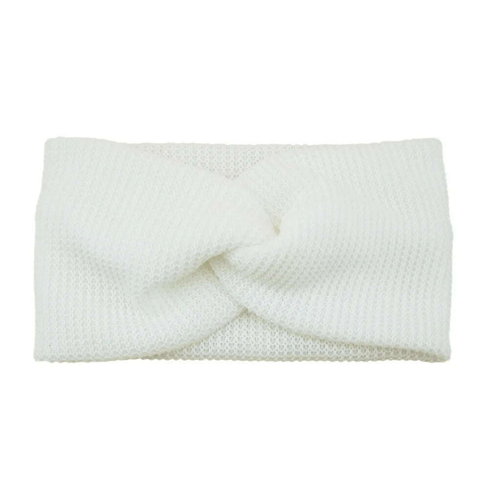 Korean Winter Wide Knitting Cross Headband