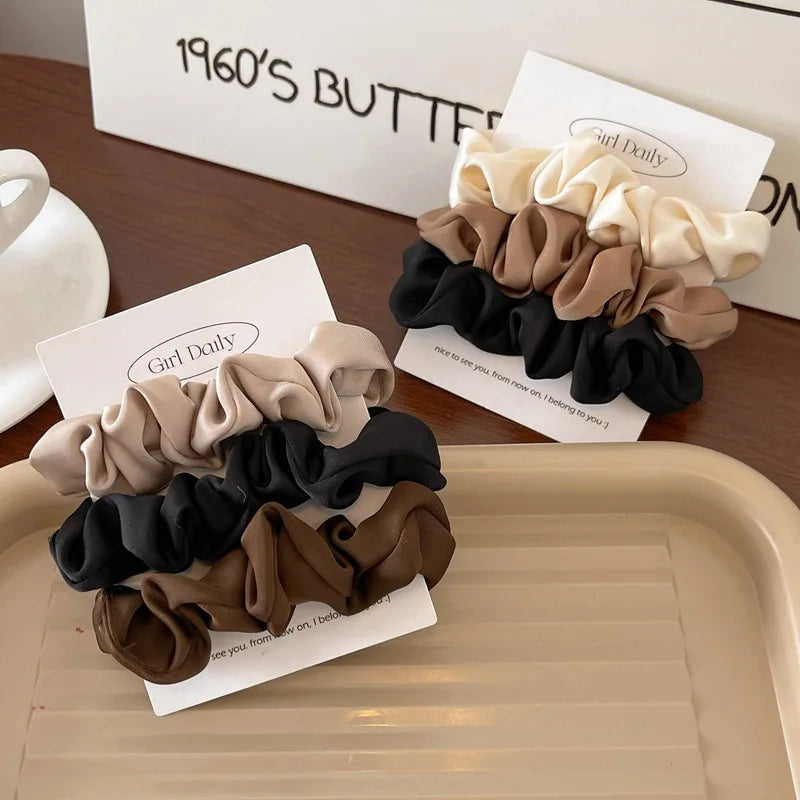 Satin Solid Color Scrunchies