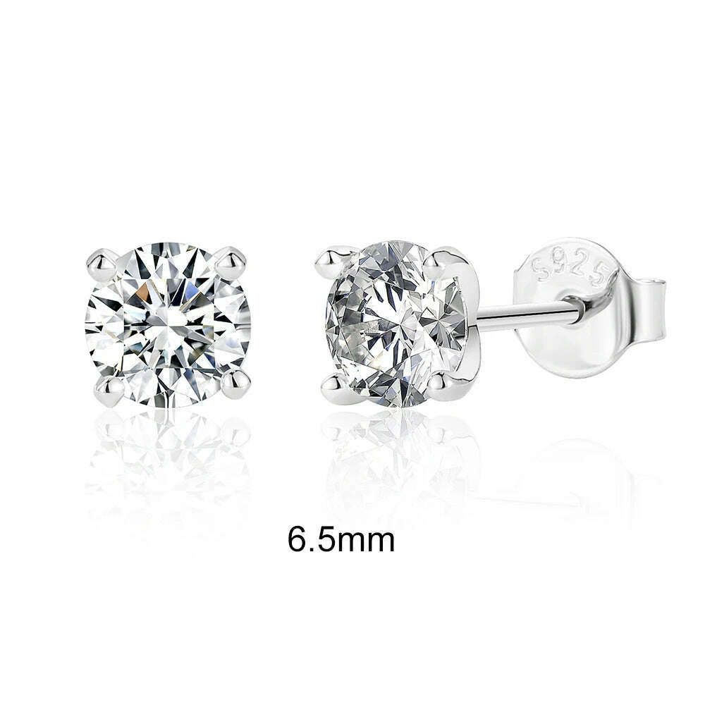 CANNER 0.5-1.2 Carat Moissanite Stud Earrings – 925 Sterling Silver