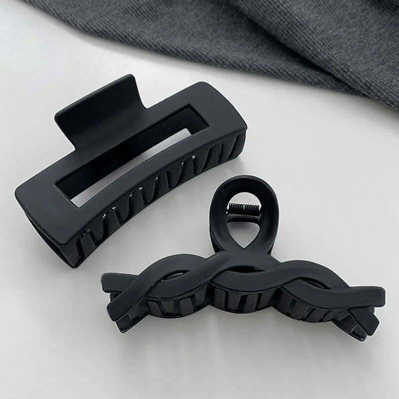 Large Black Letter Hair Clip.
