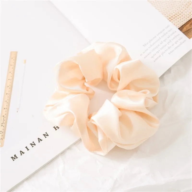 Satin Solid Color Scrunchies