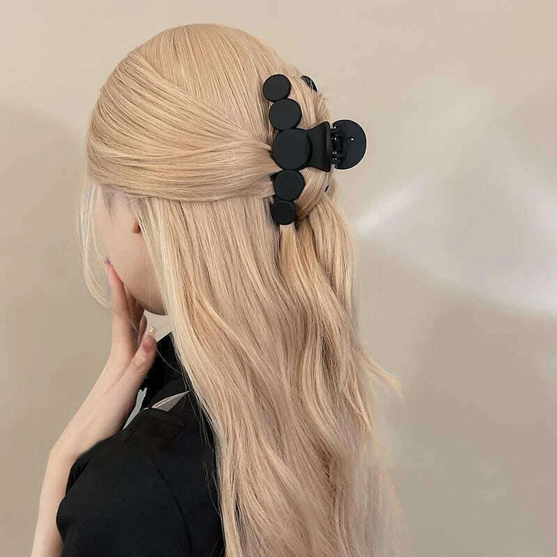 Large Black Letter Hair Clip.
