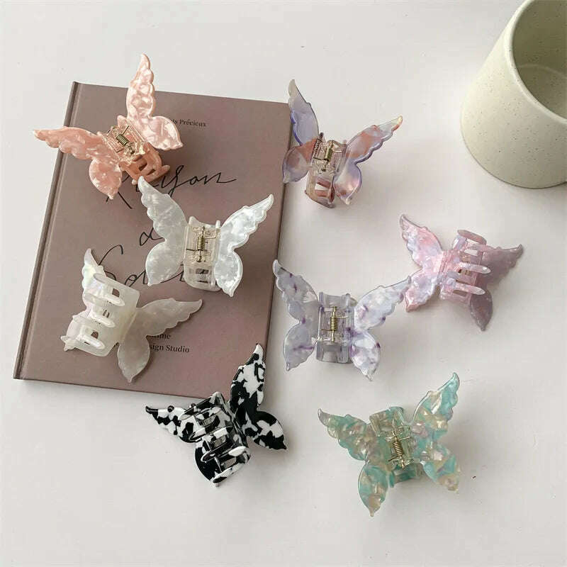Vintage Butterfly Acetate Hair Claw Clip