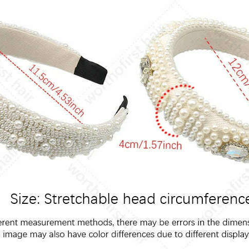 Hair Hoop with ABS Pearl Decoration for Women.