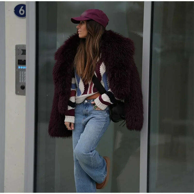 Fashion Faux Fur Jacket Coat for Women – Cozy & Stylish Winter Cardigan