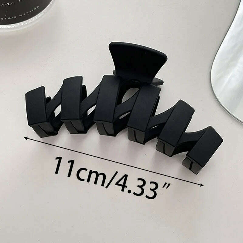 Large Black Letter Hair Clip.