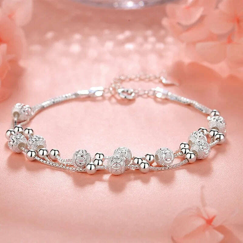 Luxury 925 Sterling Silver Adjustable Bracelet for Women