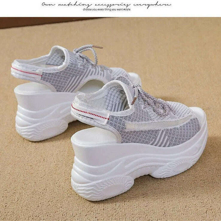 Summer Wedge Heel Sandals - Elastic Cloth & Thick Sole