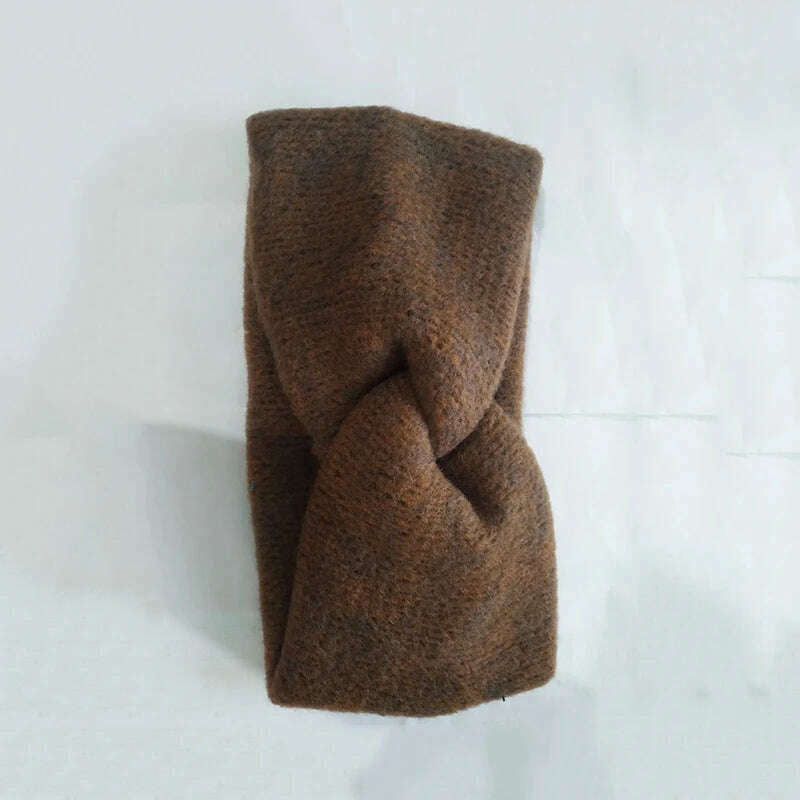Korean Winter Wide Knitting Cross Headband