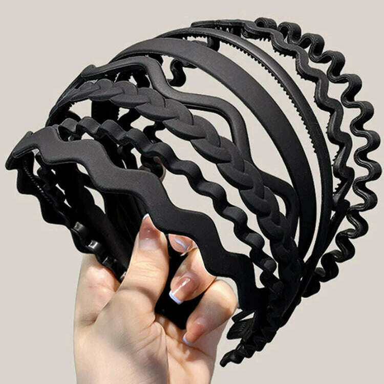 Unisex Metal Wavy Spring Hair Hoop.