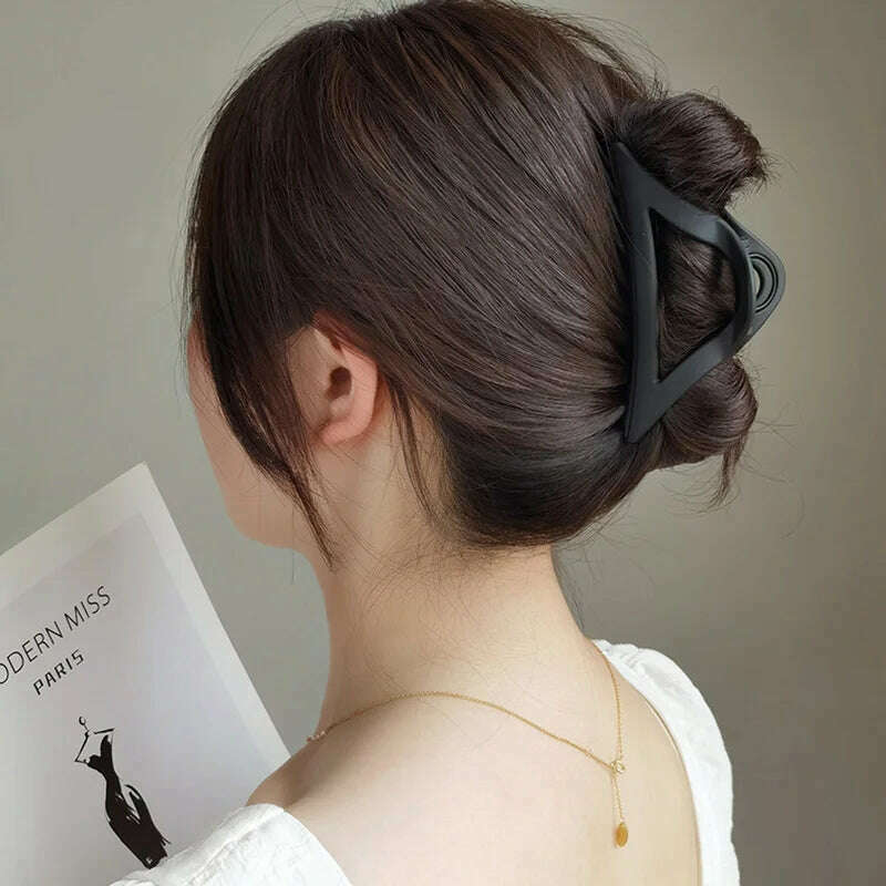 Large Black Letter Hair Clip.