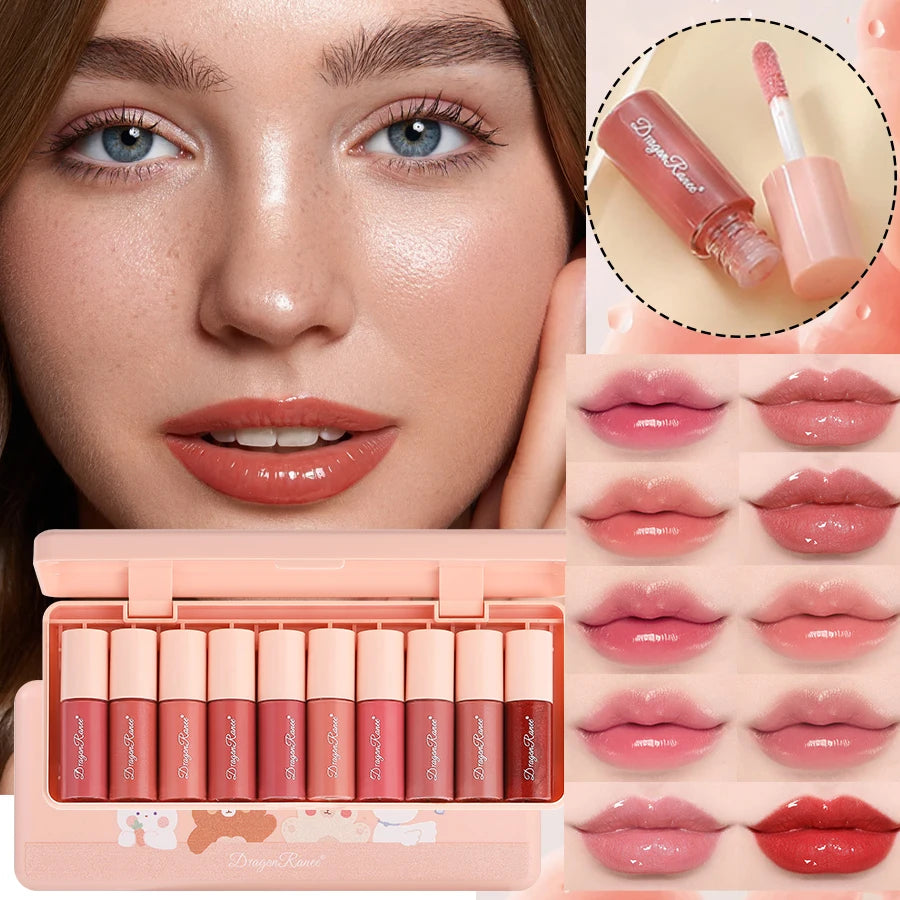 Dragon Ranee 10-Piece Glitter Lip Gloss Set