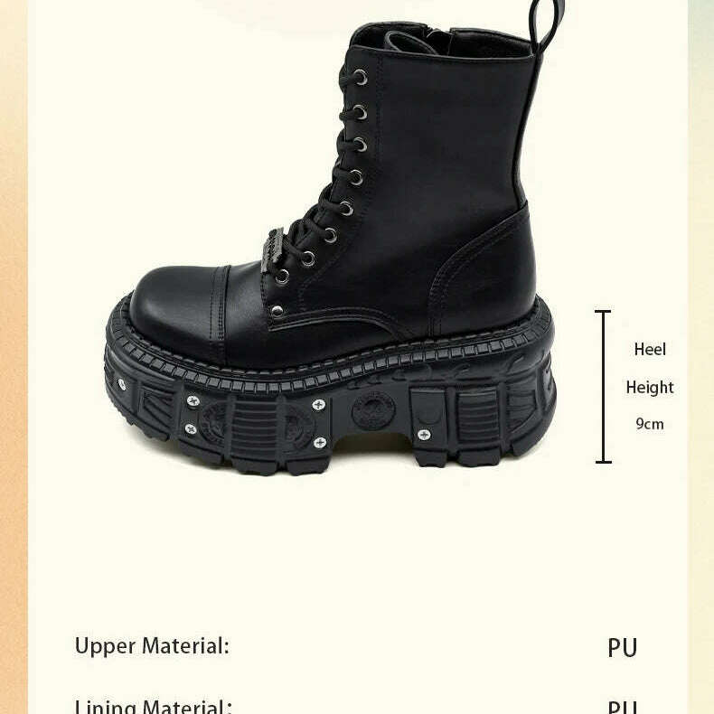 2024 U-DOUBLE Women's Punk Platform Ankle Boots