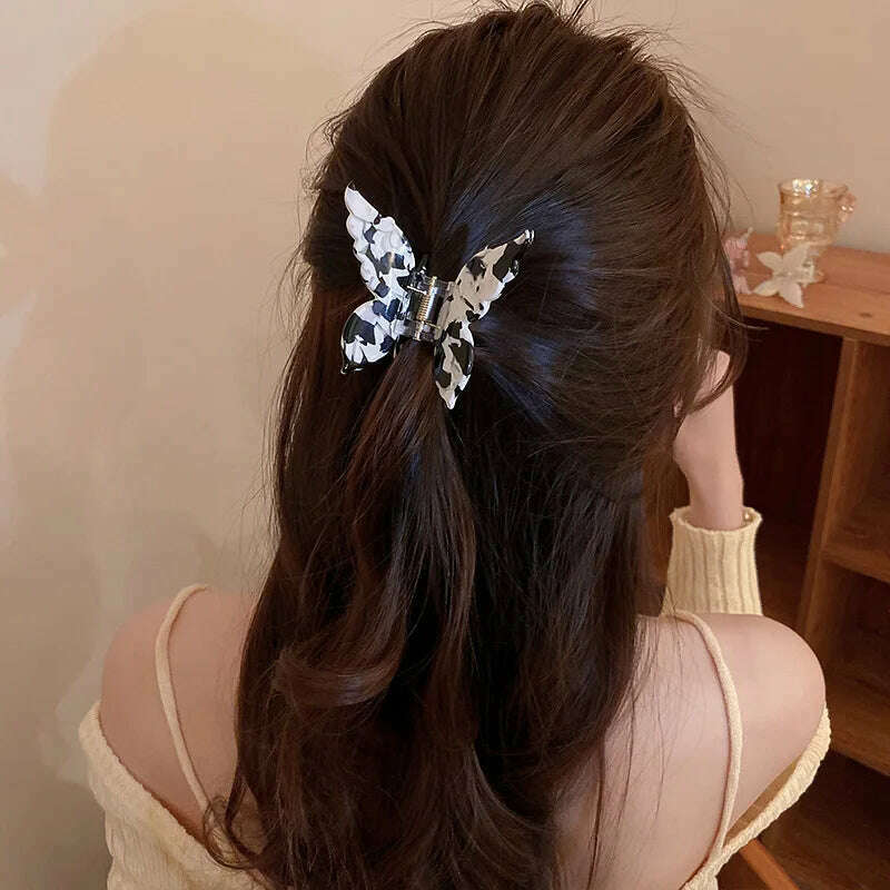 Vintage Butterfly Acetate Hair Claw Clip