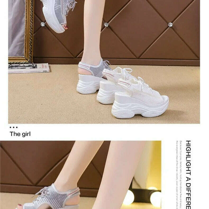 Summer Wedge Heel Sandals - Elastic Cloth & Thick Sole