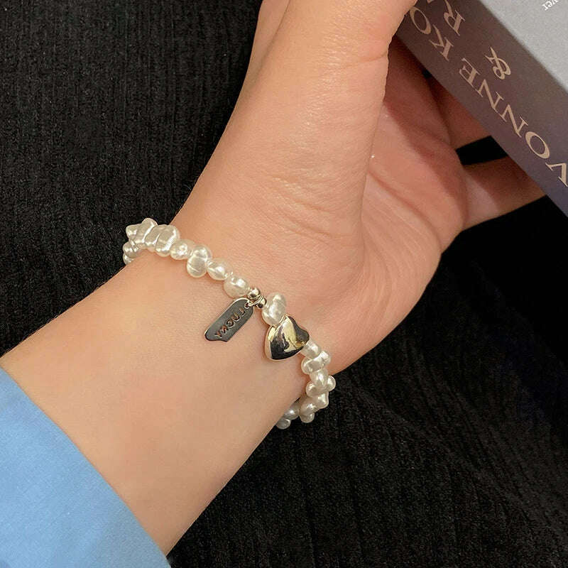 New 925 Silver Pearls Knot Bracelet for Women Gift