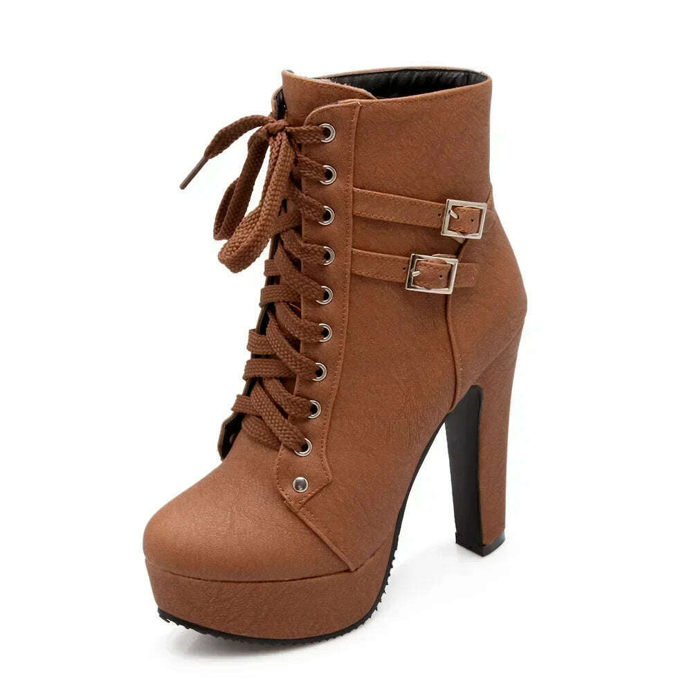Women's Retro Ankle Boots with Stiletto Heels