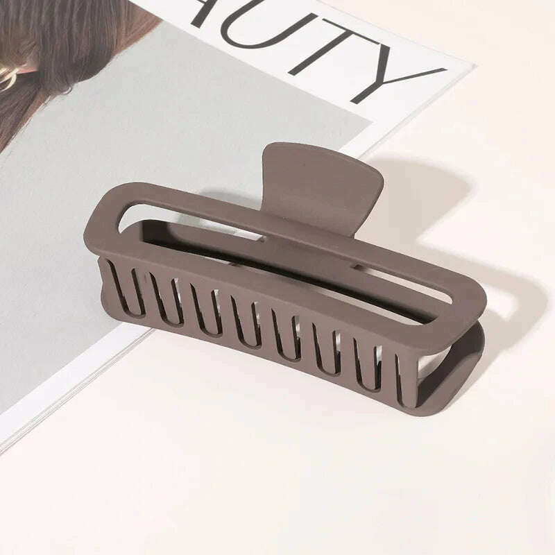 Large Matte Rectangle Hairpin