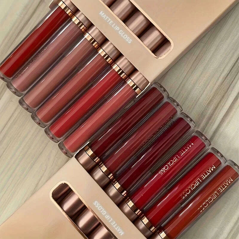 Matte Lip Gloss Set AB - Non-Staining, Long-Lasting