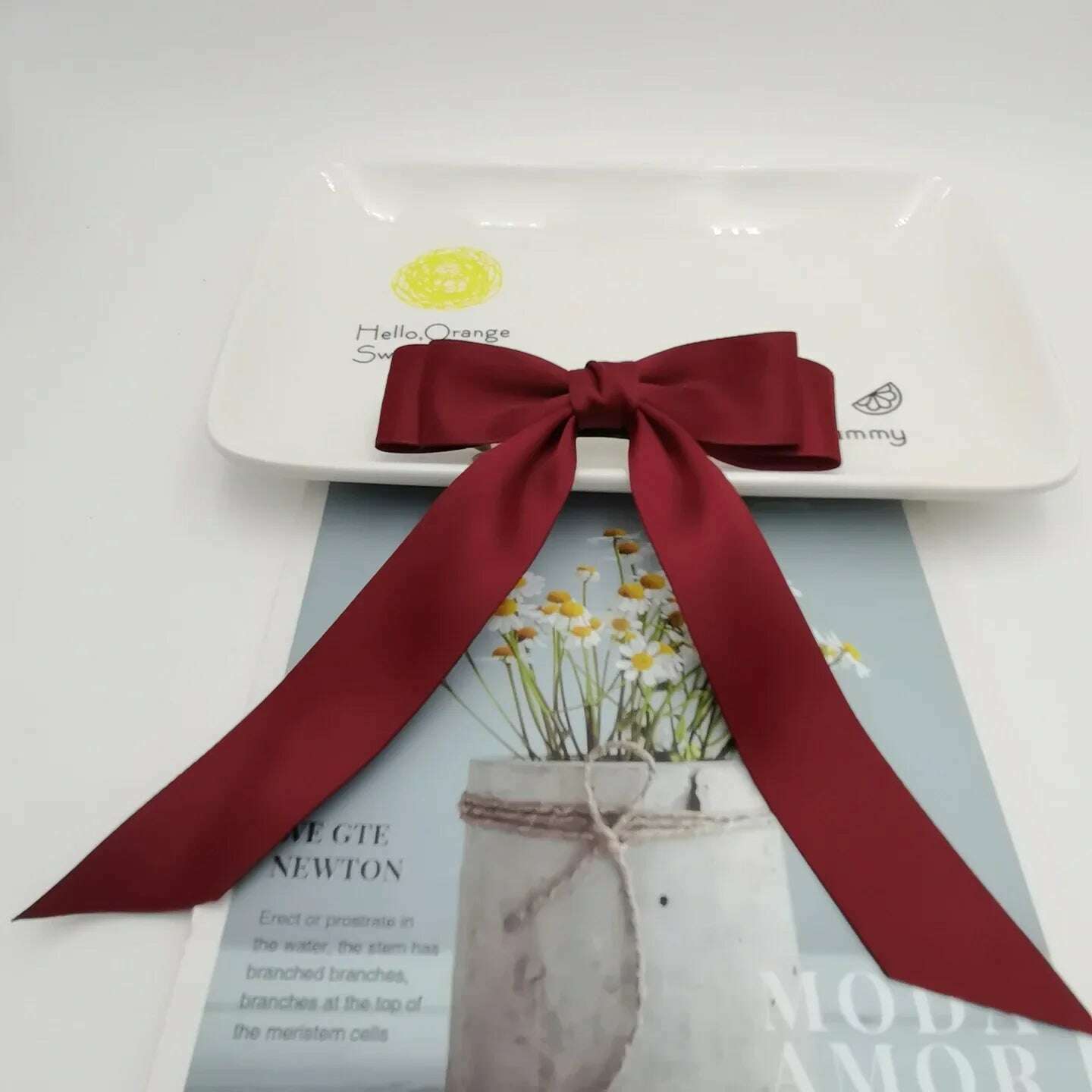 Elegant Fabric Hair Bow Hairpin