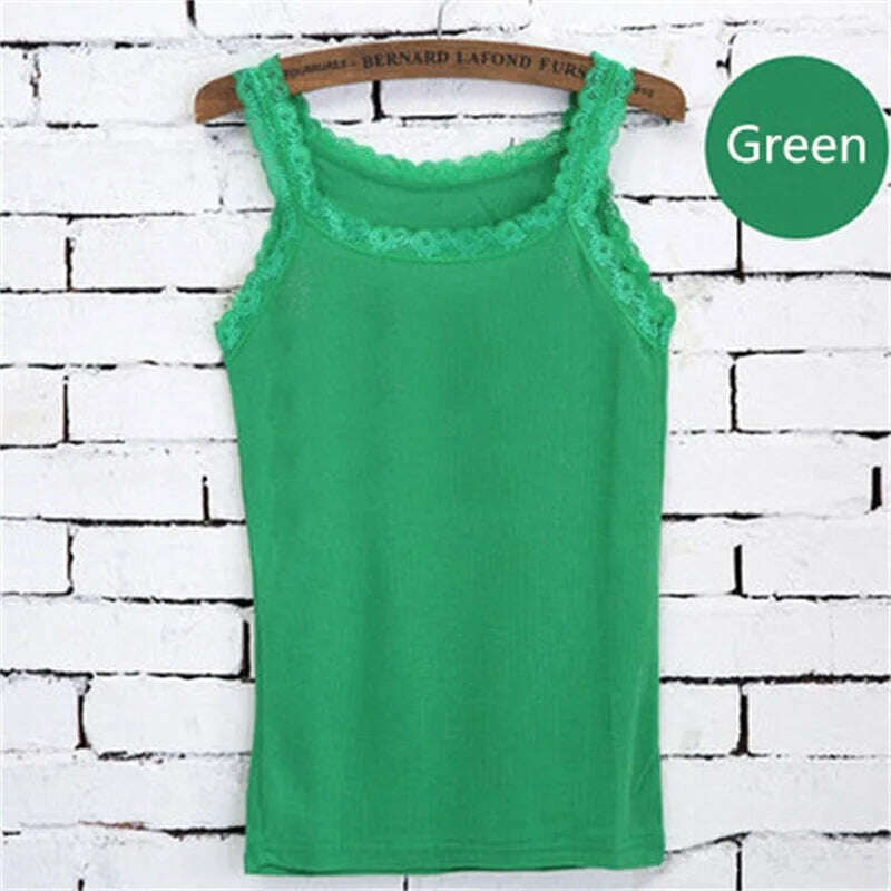 Lace Patchwork Tank Top – Sleeveless, Bodycon Fit - D&M Boutique