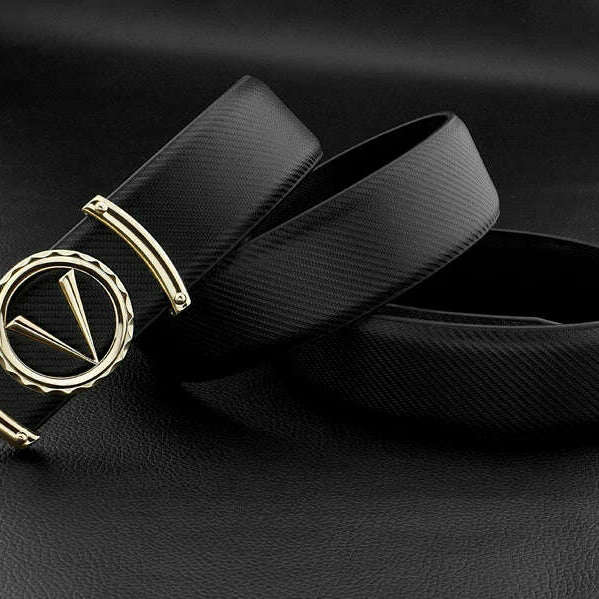 3.3cm Luxury Letter V Designer Leather Belt