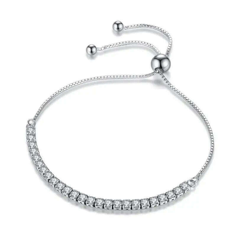 3MM D VVS Moissanite Tennis Bracelet S925 Wedding Gift