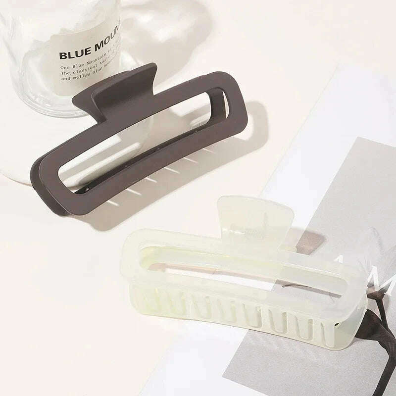 Large Matte Rectangle Hairpin