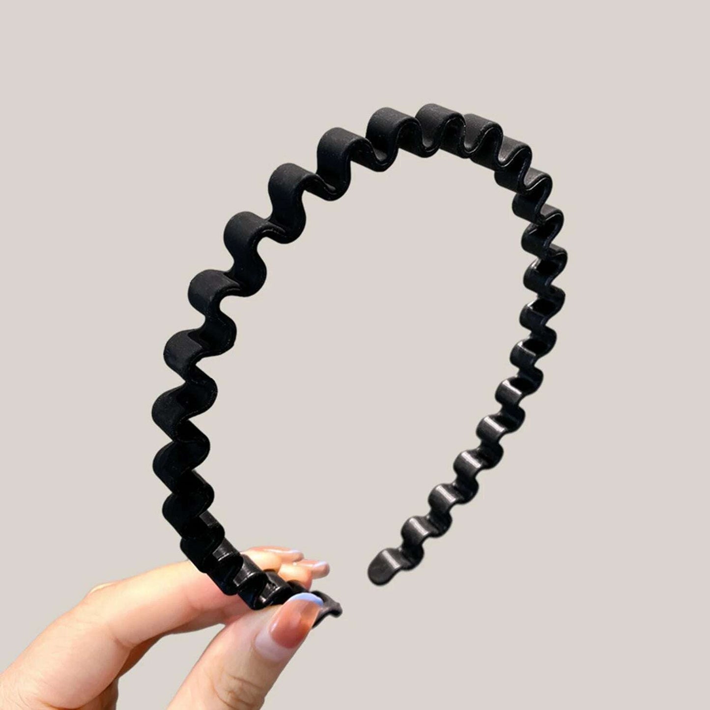 Unisex Metal Wavy Spring Hair Hoop.