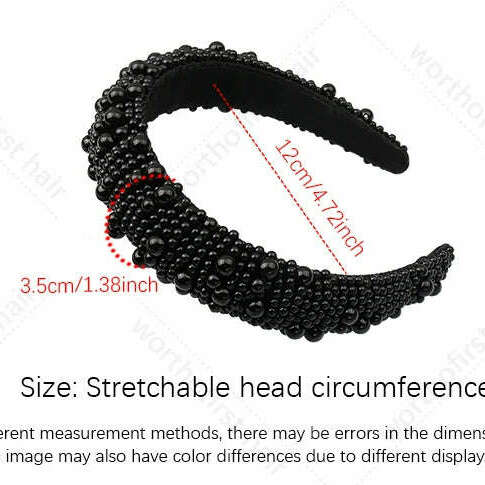 Hair Hoop with ABS Pearl Decoration for Women.
