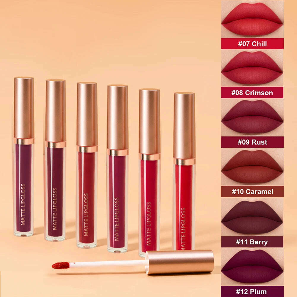 Matte Lip Gloss Set AB - Non-Staining, Long-Lasting